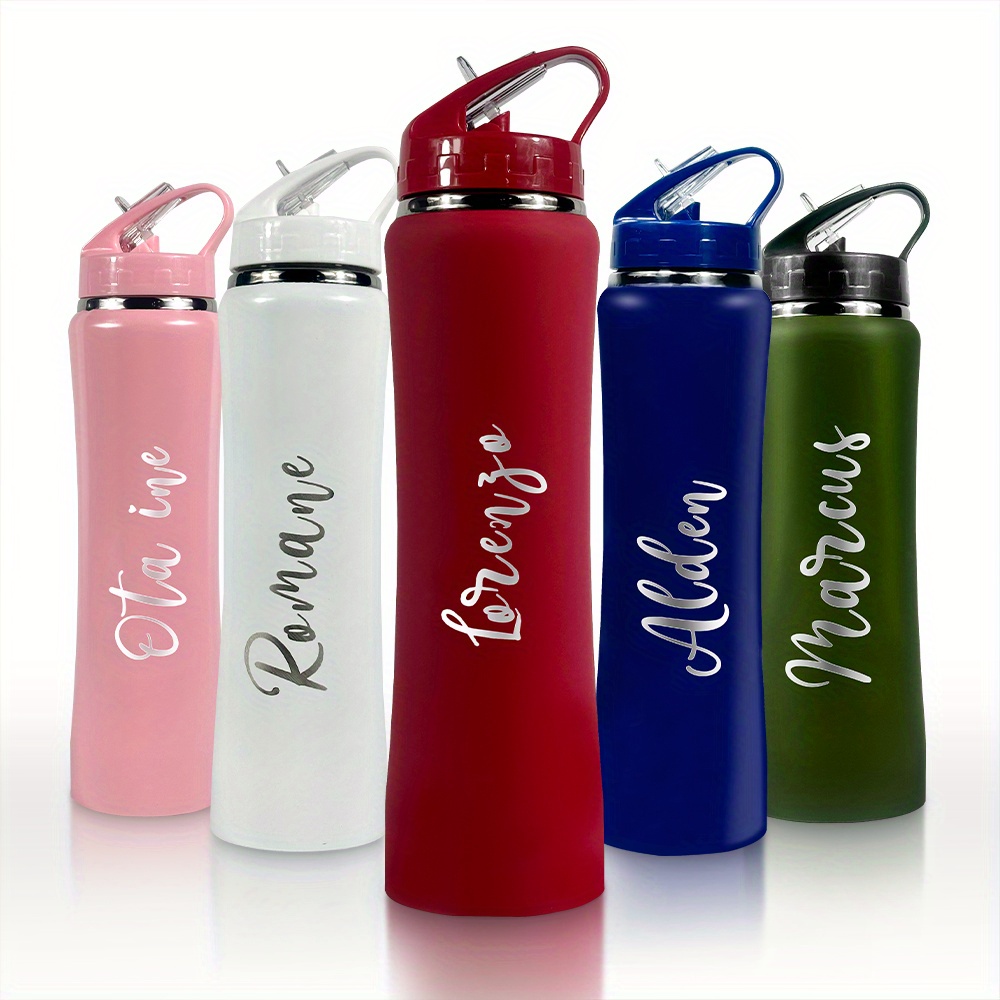 Sports Equipment With Names - 개인 맞춤 이름 레터링 빨대 물병,