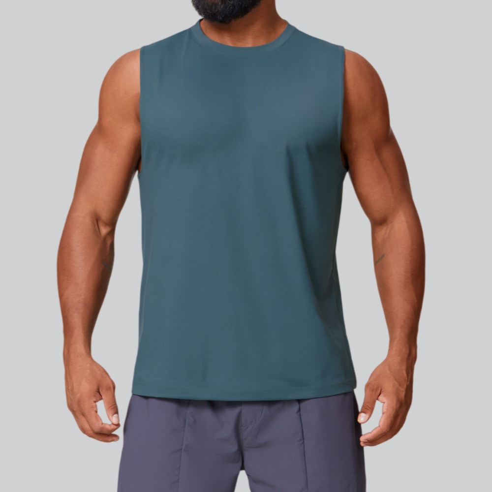 Sports Equipment Logo - 남성 피트니스 탱크탑 여름 솔리드 컬러