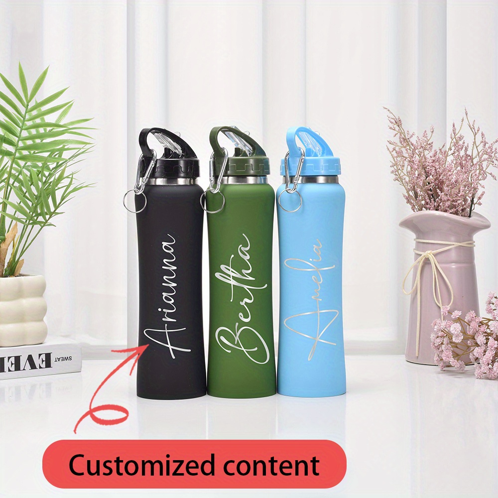 Sports Equipment With Names - 맞춤형 이름 스테인리스 스틸 물병, 다양한
