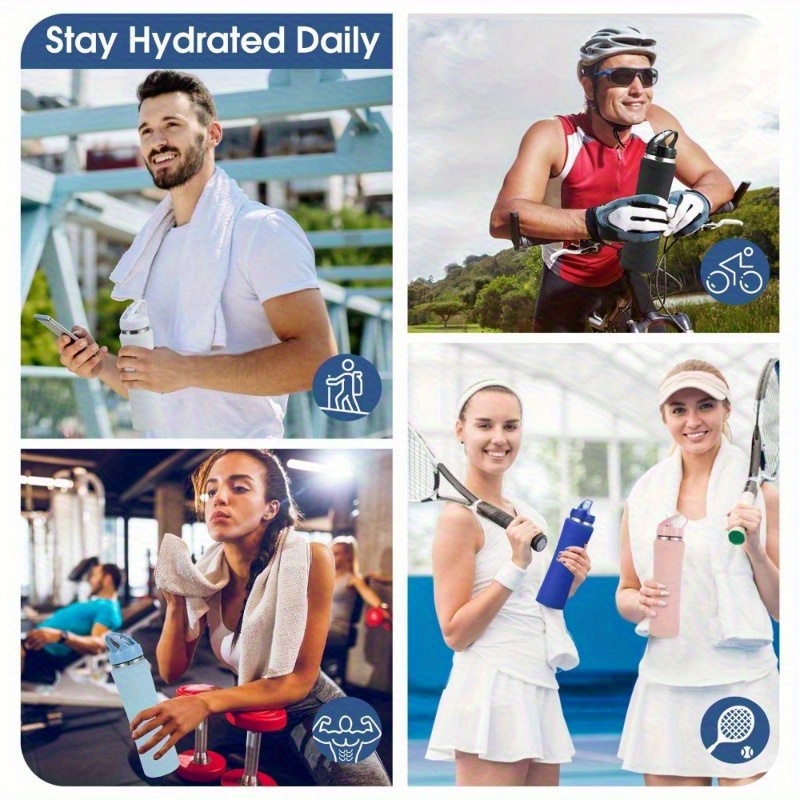 맞춤 각인 이름 스테인리스 스틸 물병(플립 빨대 뚜껑  - Sports Equipment With Names 리뷰 및 가격