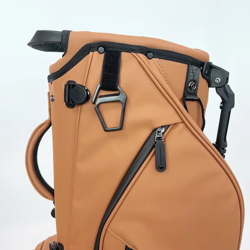 맞춤형 로고 자수 골프 스탠드 백 PU 가죽 브라운 선 - Sports Equipment Logo 리뷰 및 가격