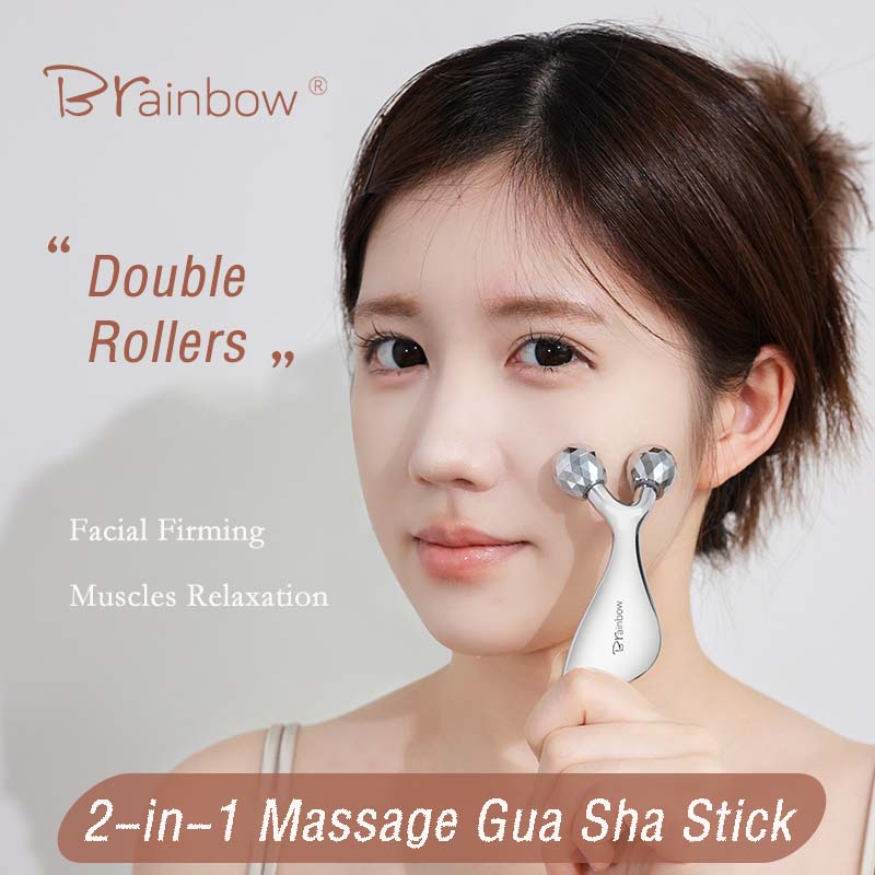 Brainbow 더블 헤드 회전식 롤러 Gua Sha  - Lacrosse Stick Head 리뷰 및 가격